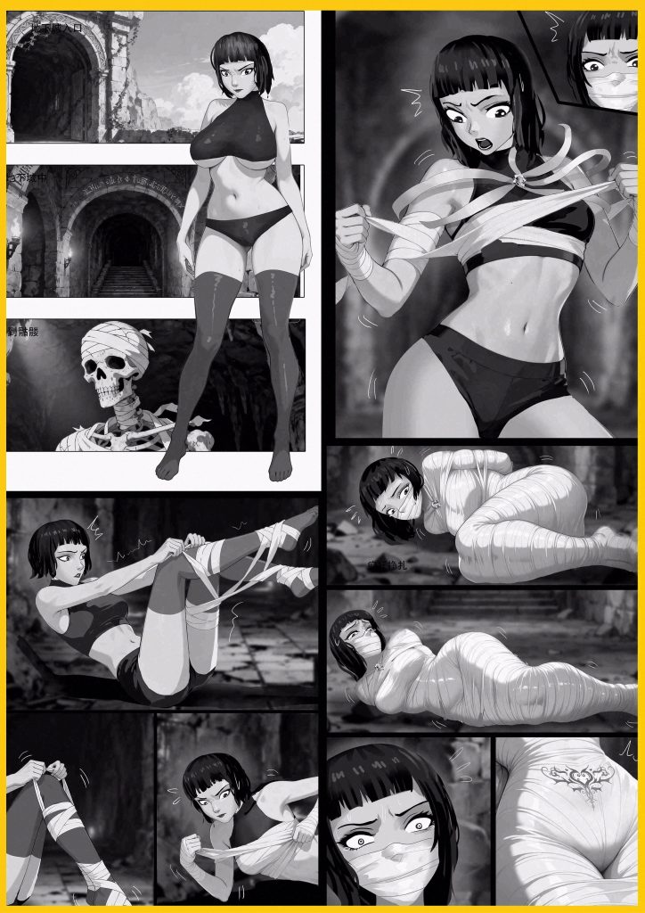 图片[1]-[King]《寄生绷带魔物》顶级冒险者 超详绷带捆绑过程 美女被变成木乃伊人棍 必需在规定时间内逃跑 否则就会变成别人的玩物 - 5元站-5元站