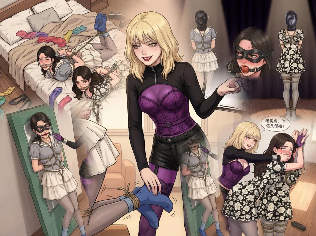 图片[2]-[moss128] 姐妹入室劫难-女贼入室捆绑调教两姐妹后装箱贩卖 - 5元站-5元站